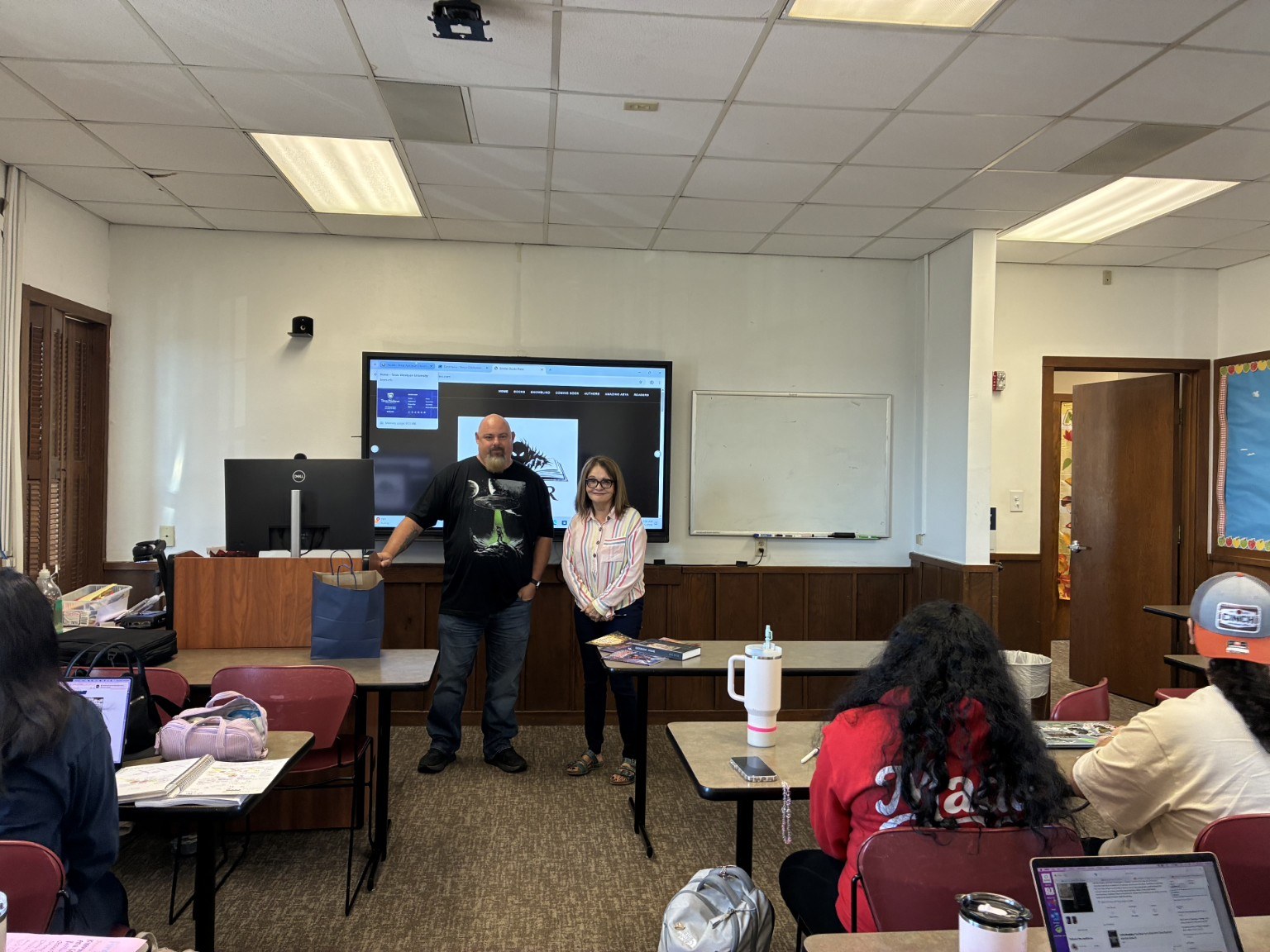 Eric Erter with Dr. Elsa Anderson at Texas Wesleyan University